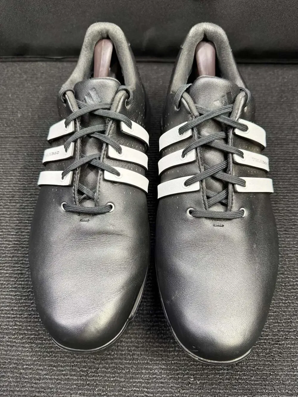 Adidas Tour360 24 Men's Spiked Golf Shoes - Core Black/Cloud White